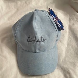 Tri Delt baby blue suede hat